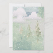 冬のオーディア スウィートリトルベイビーシャワー 招待状 (裏面)