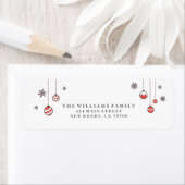 冬のオーナメントクリスマス住所 シール (インサイチュ)