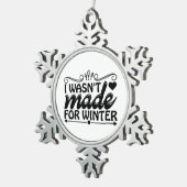 冬のオーナメント スノーフレークピューターオーナメント (右)