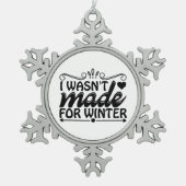 冬のオーナメント スノーフレークピューターオーナメント (正面)