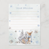 冬のオーネダーランドかわいい鹿タイムカプセルカード エンクロージャーカード (正面)