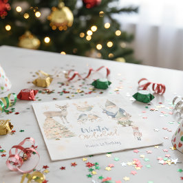 冬のオーネダーランドグリッター素晴らしい誕生日 スタンダードランチョンナプキン