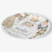 冬のオーネダーランドグリッター素晴らしい誕生日 ペーパープレート (アングル)