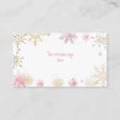 冬のオーネダーランドグリッター雪の結晶の誕生日 エンクロージャーカード (正面)