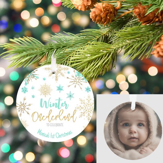 冬のオーネダーランドグリッター雪の結晶の誕生日 オーナメント