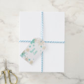 冬のオーネダーランドグリッター雪の結晶の誕生日 ギフトタグ (より糸つき)