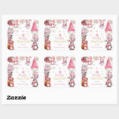 冬のオーネダーランドグリッター雪の結晶の誕生日 スクエアシール (シート)