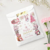 冬のオーネダーランドグリッター雪の結晶の誕生日 フェイバーバッグ (封をした状態)