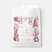 冬のオーネダーランドグリッター雪の結晶の誕生日 フェイバーバッグ (正面)