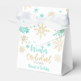 冬のオーネダーランドグリッター雪の結晶の誕生日 フェイバーボックス