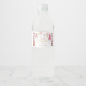 冬のオーネダーランドグリッター雪の結晶の誕生日 ペットボトルラベル (正面)