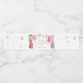 冬のオーネダーランドグリッター雪の結晶の誕生日 ペットボトルラベル (シングルラベル)