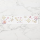 冬のオーネダーランドグリッター雪の結晶の誕生日 ペットボトルラベル (シングルラベル)