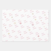 冬のオーネダーランドグリッター雪の結晶の誕生日 ラッピングペーパーシート (正面3)