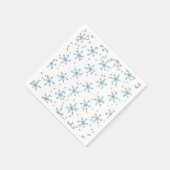 冬のオーネダーランドスノーフレーク スタンダードカクテルナプキン (角)