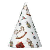 冬のオーネダーランドナツクラッカーブルー金ゴールドバレリーナ パーティーハット (左)