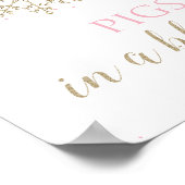 冬のオーネダーランドピンクのスノーフレーク食品の看板2 ポスター (角)