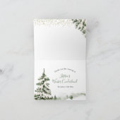 冬のオーネダーランドフォレストファースト誕生日折り畳み サンキューカード (内部)