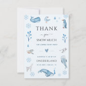 冬のオーネダーランド日雪の多くのカードありがとう サンキューカード (正面)