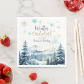 冬のオーネダーランド素晴らしい誕生日 スタンダードランチョンナプキン (インサイチュ)