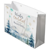 冬のオーネダーランド素晴らしい誕生日 ラージペーパーバッグ (正面アングル)