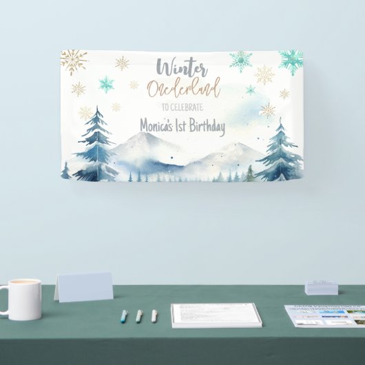 冬のオーネダーランド素晴らしい誕生日 横断幕 (トレードショー)