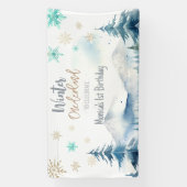 冬のオーネダーランド素晴らしい誕生日 横断幕 (縦)