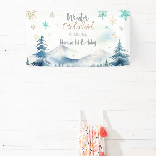 冬のオーネダーランド素晴らしい誕生日 横断幕 (インサイチュ)