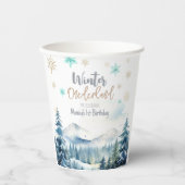 冬のオーネダーランド素晴らしい誕生日 紙コップ (正面)