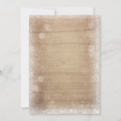 冬のオーネダーランド誕生日招待状スノーピンク素朴ク 招待状 (裏面)