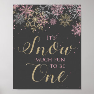 冬のオーネダーランド雪の多くのおもしろいが1つのサインになる ポスター