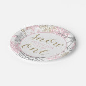 冬のオーネダーランド雪の多くのおもしろいの一つのプレート ペーパープレート (アングル)