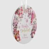 冬のオーネダーランド雪の結晶初めてのクリスマス オーナメント (正面)