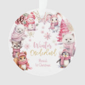 冬のオーネダーランド雪の結晶初めてのクリスマス オーナメント (正面)