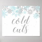 冬のオーネダーランド食品サインブルースノーフレーク ポスター (正面)