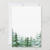 冬のオーネダーランド1歳の誕生日ウッドランドフォレスト 招待状 (裏面)