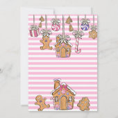 冬のオーネダーランド1歳の誕生日パーティー冬 招待状 (裏面)