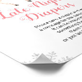 冬のオーネダーランド1st誕生日の深夜おむつ ポスター (角)