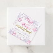 冬のオーネダーランド1st誕生日パープルピンク雪 フェイバータグ (インサイチュ)