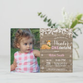 冬のオーネ素朴ダーランドディアガール1st誕生日 招待状 (スタンド正面)