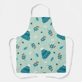 冬のオールオーバープリントエプロン エプロン