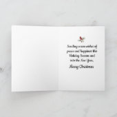 冬のオールドファッションクリスマスカードガーデンゲート カード (内部)