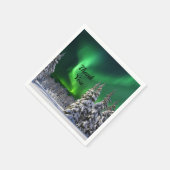 冬のオーロラ スタンダードカクテルナプキン (角)