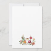 冬のカクテルの手すてき描きパーティーを手に入れよう 招待状 (裏面)