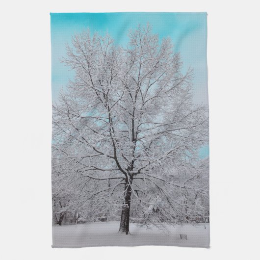 冬のカシの台所タオル キッチンタオル (縦)