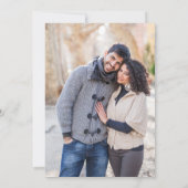 冬のカップルのシャワーMargarita Mistletoe写真 招待状 (裏面)