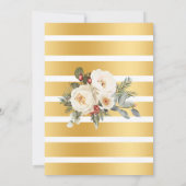 冬のカップルシャワーの前にビールとワイン 招待状 (裏面)