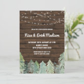 冬のカップル素朴ベビーシャワー招待状 招待状 (スタンド正面)