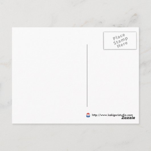 冬のカップル ポストカード (裏面)