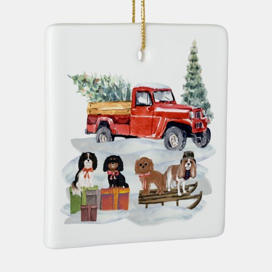 冬のカバリエースクリスマスオーナメント セラミックオーナメント (右)